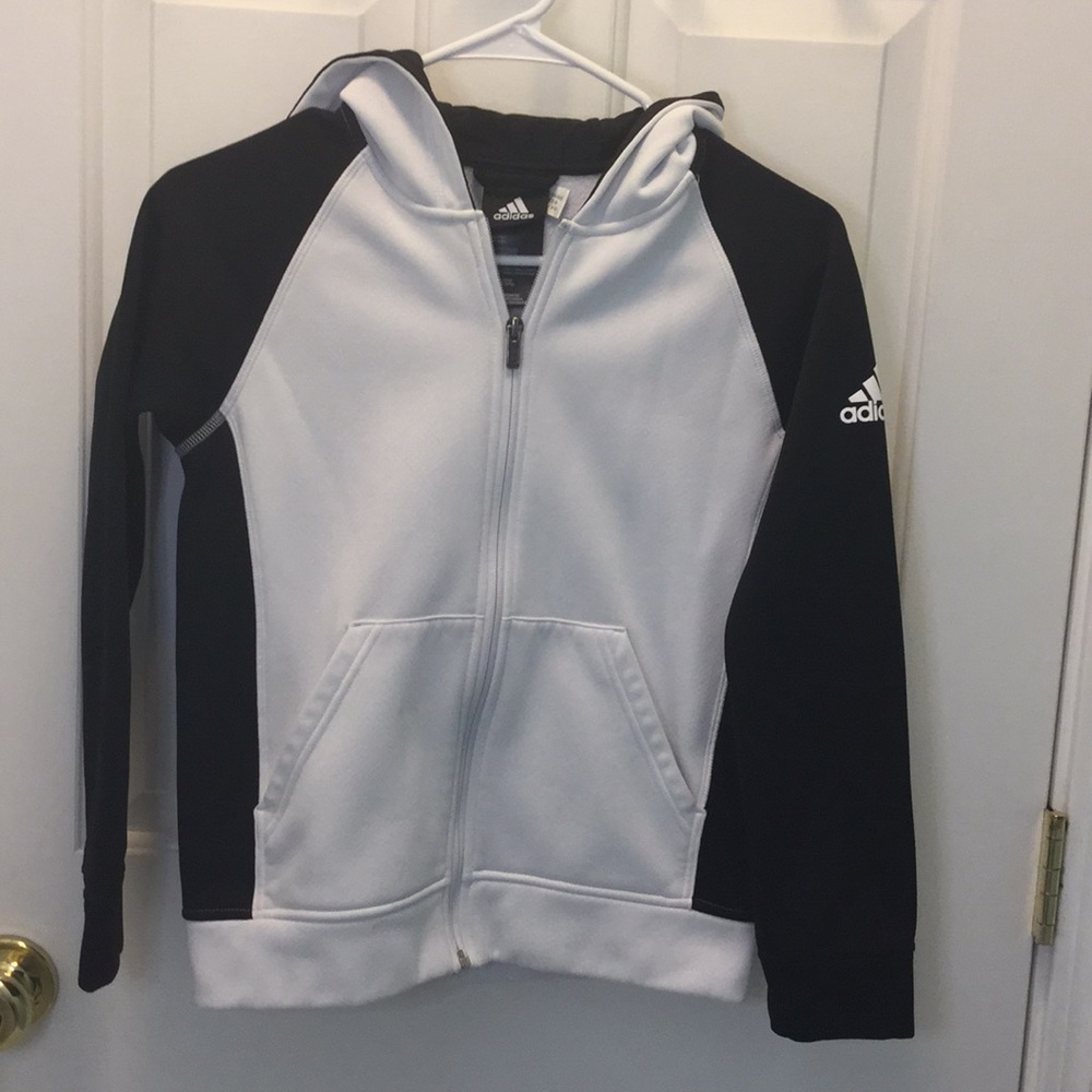 Adidas White n black hoodie